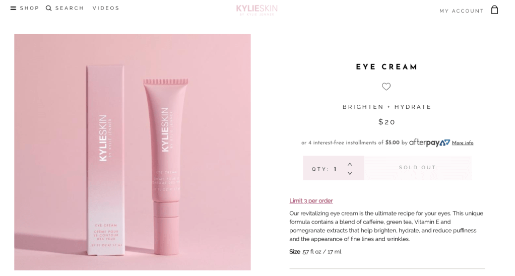 The Kylie Skin Eye&nbsp;Cream